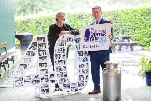 Rhonda Geary, RUAS Group Operations Director and Rodney Brown, Head of Agribusiness at Danske Bank, announce that entries for the 40th Royal Ulster Winter Fair are now open.
