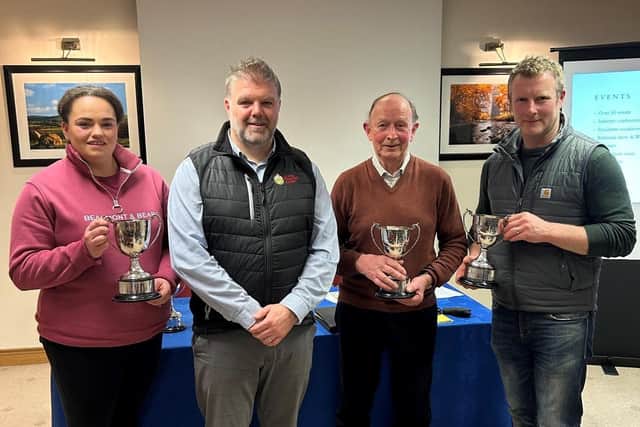 Group silage competition winners from the left Jessica Crawford, Derek Lough, James Linton and Ian Maybin.