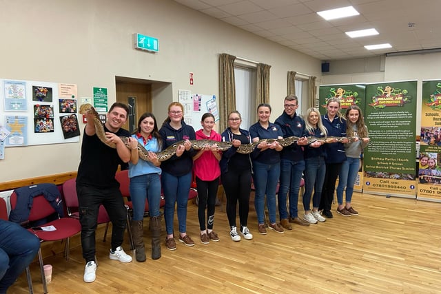 Bleary YFC recently welcomed Jurassic Ark Encounters to a club meeting. Picture: Submitted