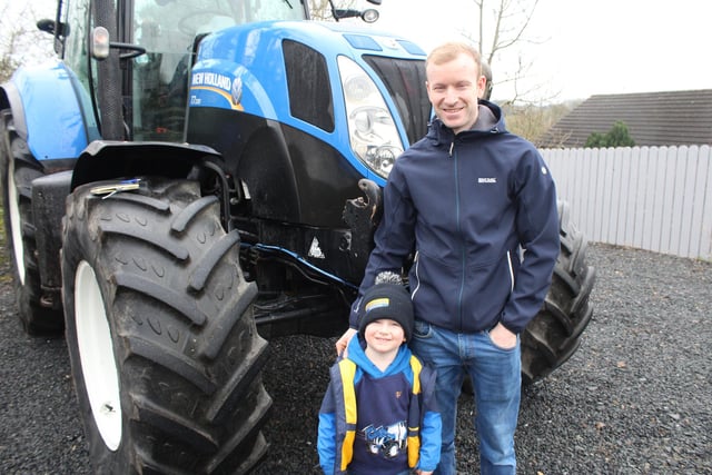 Robert and Thomas Sloan all ready for the tractor run last Saturday