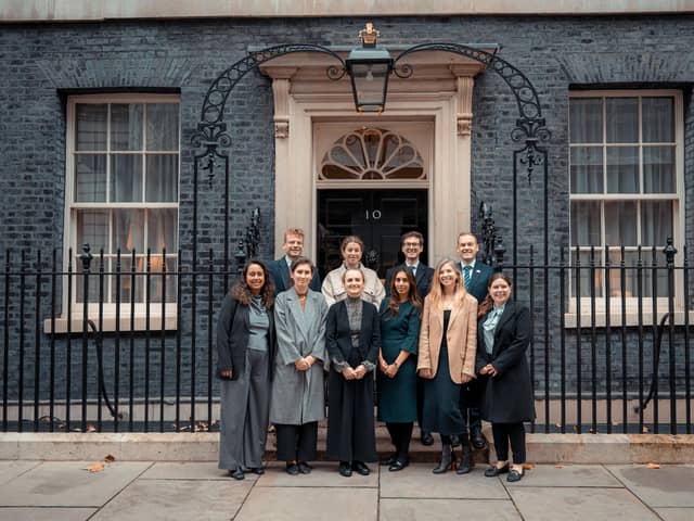 The attachés outside 10 Downing Street