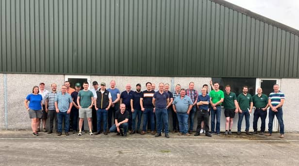 The group of dairy farmers from across Northern Ireland who went on a recent Farm Innovation Visit (FIV) trip to Scotland to examine advanced breeding technologies on dairy farms. Pic: DAERA