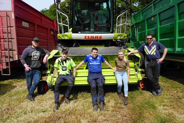 Shane Swan and the crew from Swan Agri, Meath. (Pic: TG4)