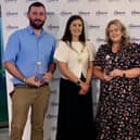 Macra national president Josephine O'Neill pictured with the 2025 Macra National Leadership Award Recipients - Tom Long, Rathkeevin Macra, South Tipperary, James McElearney, 3 Parishes Macra, Co Monaghan and Joanne Teehan, Mountmellick Macra, Co Laois