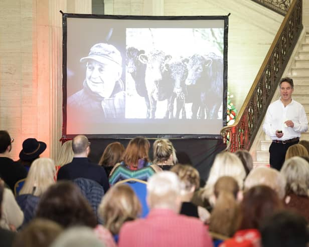 Ed Lindsay, owner of Finnebrogue Woods delivers his talk 'Farming the land, but not as you know it!' at the recent TEDx Stormont. (Pic: Kelvin Boyes / Press Eye)