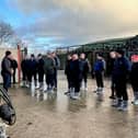 North East Armagh members during the visit to Foyle Farms in Cookstown. (Pic: UFU)