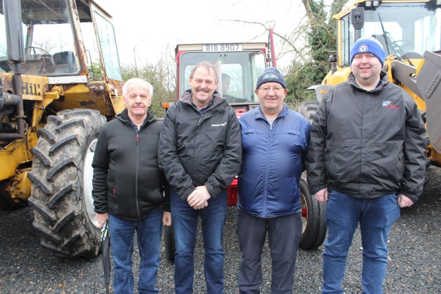 Supporting the tractor run last Saturday, from left, Sidney Magill, Sammy Bingham, Norman Magill and Edward Grafton