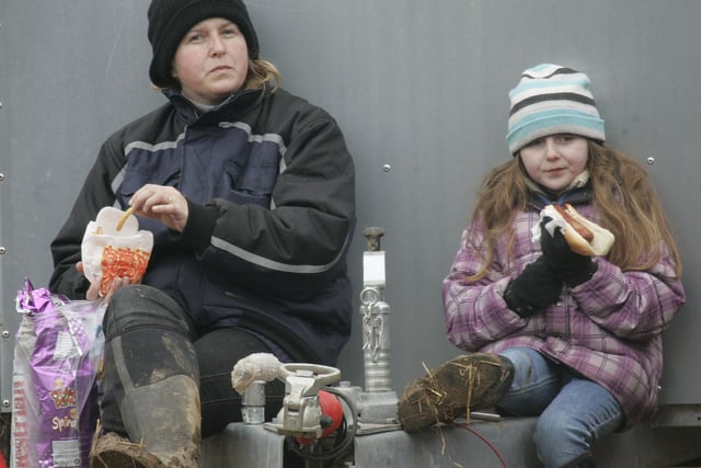 Relaxing with a bite to eat at the Mullahead ploughing match. Picture:  Steven McAuley/Kevin McAuley Photography Multimedia