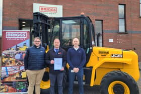 Stephen McKenna, Briggs marketing manager, Aodhan Smith used machinery manager and Craig Scott, UFU corporate sales executive.