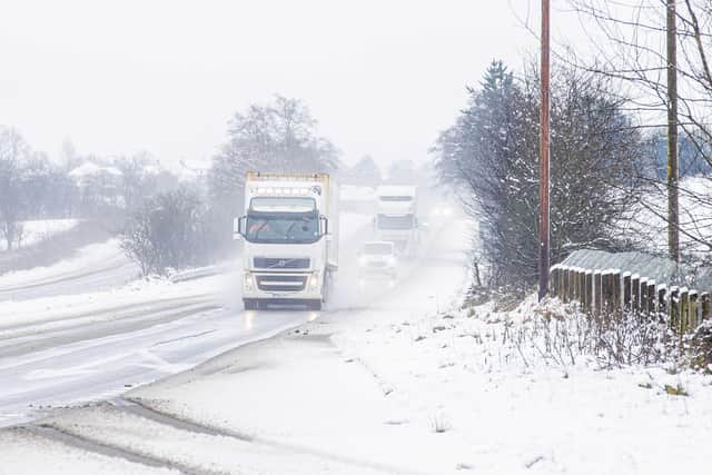 Difficult weather conditions near Ballymena County Antrim on Tuesday after heavy snow fall. Pic Steven McAuley/McAuley Multimedia