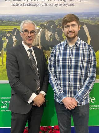 First year PhD student Richard Hillis and Norman Fulton, Head of DAERA’s Food and Farming Group