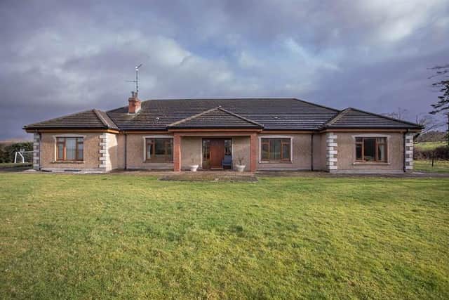 This three-bed detached bungalow was built approximately 15 years ago and comes with around 20 acres of ground suitable for grazing. Image: www.peterfitzpatrick.co.uk