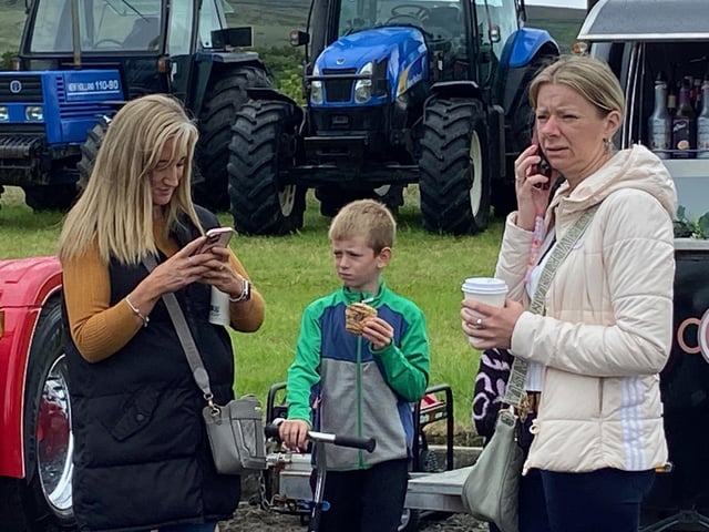 Spectators at the tractor and truck run