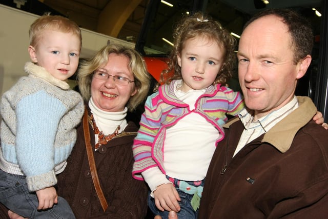 Lewis, Belinda, Sarah-Louise and Charles Caldwell from Castlederg at the Winter Fair at the King's Hall. Picture by Bernie Brown