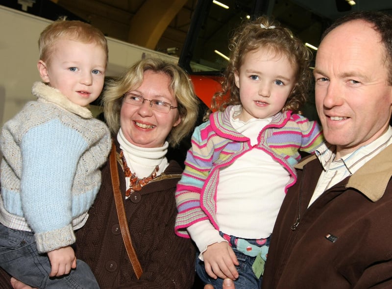 Lewis, Belinda, Sarah-Louise and Charles Caldwell from Castlederg at the Winter Fair at the King's Hall. Picture by Bernie Brown