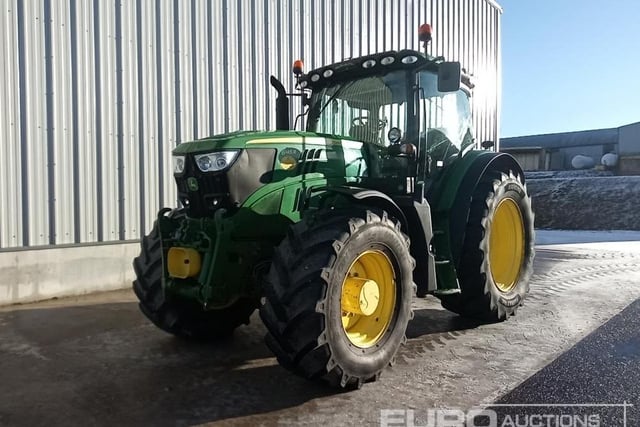 2016 John Deere 6145R 4WD Tractor, 55 Kph Transmission, Front & Cab Suspension, Air Brakes, Front Links & PTO, Power Beyond, Mid Mount Joystick (10,160 Hours) (Reg. Docs. Available)