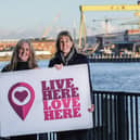 Lynda Surgenor, Live Here Love Here Manager, Jenni Barkley, Communications and Corporate Responsibility Manager at Belfast Harbour. (Pic supplied by Navigator Blue)