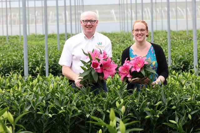 Pictured are Shane and Therese Donnelly from Greenisland Flowers.