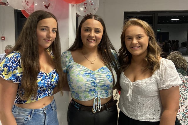 Bleary YFC members Lucy Morton, Amy Ritchie and Catherine Robinson at Bleary YFC's very first charity dinner and auction in aid of Air Ambulance. Picture: Bleary YFC
