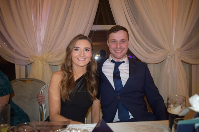 Laura Robson and Steven Arthur at the Holestone YFC 80th anniversary dinner at the Galgorm Resort. Picture: Holestone YFC