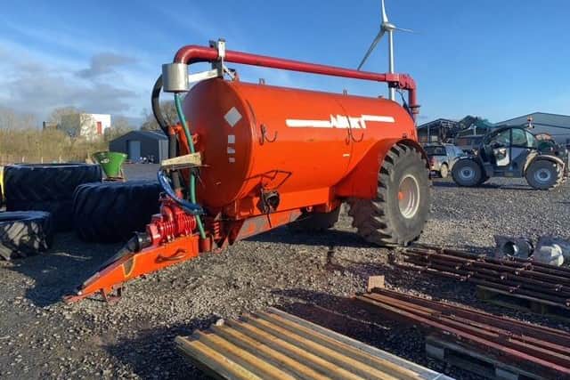 A slurry tanker which sold at the auction