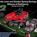 Wilsons of Rathkenny are offering Honda lawn and garden spring savings of up to £500.