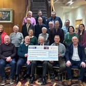The Livingstone Family and committee members along with Ben Sergeant presented the proceeds of £49,142 to Jenny and Jim Irwin for the Children’s Hospice, £49,142 to Myrtle and Neville Pogue for the Southern Area Hospice and £49,142 to Liz and James McCarragher and Tom Hadden for the Air Ambulance NI.