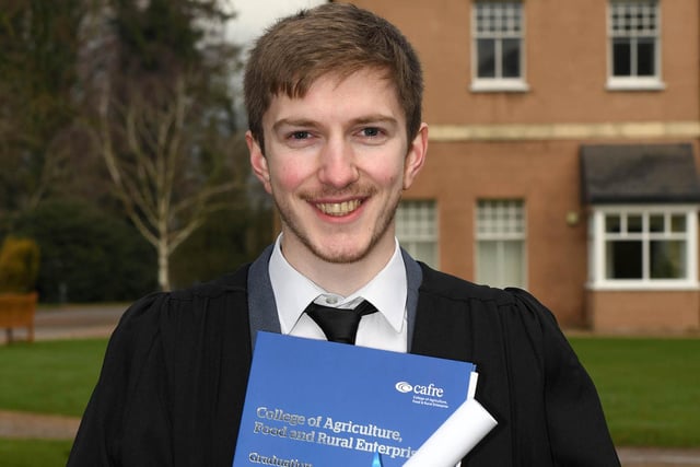 Matthew Given (Limavady) graduated with a Level 3 Diploma in Veterinary Nursing (Companion Animal). Matthew completed his training as an employee at All Creatures Veterinary Clinic, Limavady. (Pic: CAFRE)
