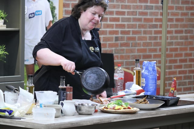 Chef Paula McIntyre cooked a number of delicious dishes using locally reared Hampshire Down lamb.