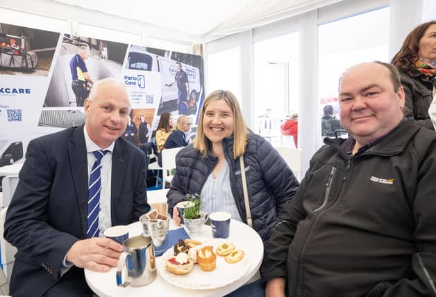 Carol and James McMullan from Armoy with David Rea