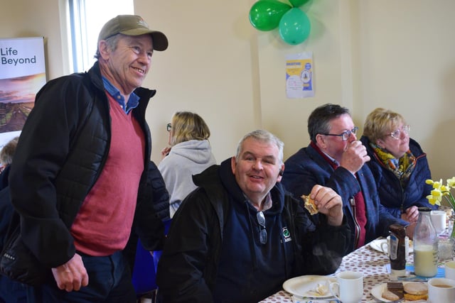 Enjoying breakfast and a catch up at the big breakfast which was held by Holestone YFC. Picture: Holestone YFC