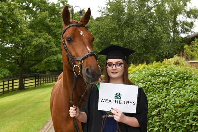 Alison Kennaugh (Kells, Co Meath) enjoying her CAFRE graduation celebrations before she takes up her role as Intern at Weatherby’s Ireland