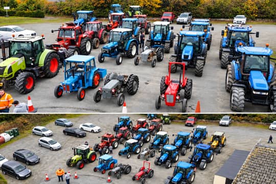 Tractors and other vehicles took part in last year’s Dolly Mixture Road Run, which raised more than £3,000 for Macmillan Cancer Support.