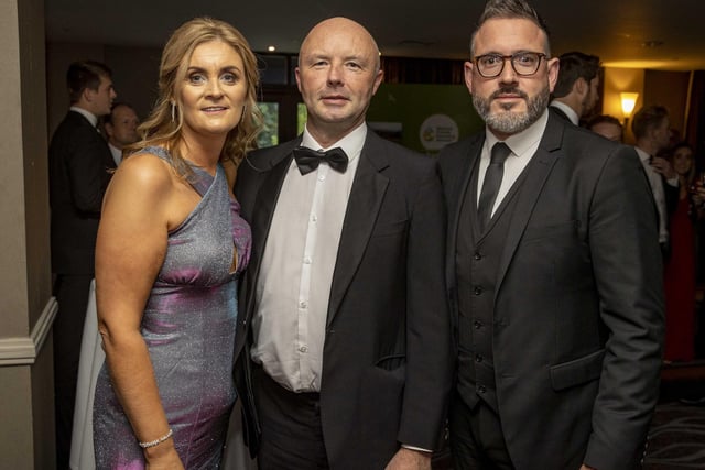 Paula and Andy Smyth with Stephen Roberts pictured at the Farming Life Awards.