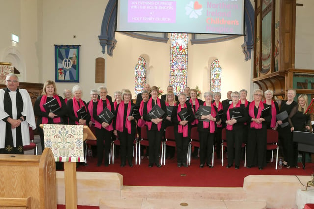 Rev David Ferguson with Route singers. (Pic: McAuley Multimedia)