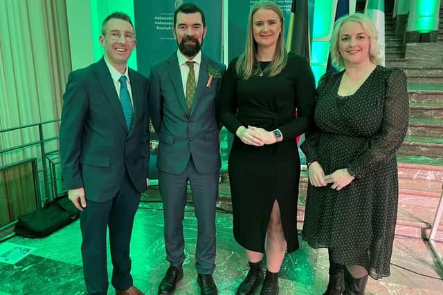 Minister Muir is pictured with Junior Ministers Aisling Reilly and Pam Cameron and Joe O'Brien, Minister of State at the Department of Rural and Community Development and the Department of Social Protection with special responsibility for Community Development and Charities; and the Department of Children, Equality, Disability, Integration and Youth with special responsibility for Integration.