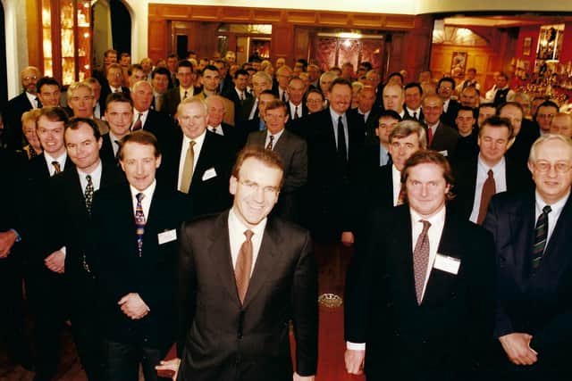 Guests at the first NIFDA Annual Dinner in 1996, where Dr Trefor Campbell CBE joined fellow industry leaders to celebrate the beginnings of the Association