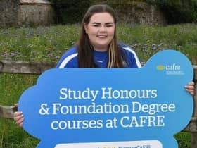 Maryella Corden, a past pupil of St Ronan’s College, Lurgan, completed a BSc (Hons) Degree in Food Innovation and Nutrition at CAFRE, Loughry Campus. Maryella says: “Studying at CAFRE creates lots of opportunities to connect with the industry. Through work placements, guest lecturers, visits to businesses you gain valuable insights. Not forgetting about the CAFRE bursaries, scholarships and competitions which are designed to enhance your learning and understanding of the agri-food industry. Now a CAFRE graduate, I have enrolled on the postgraduate Business for Agri- Food and Rural Enterprise course, delivered at Loughry Campus in conjunction with Queen's University Belfast.” If you are interested in studying agri-food – discover CAFRE, Northern Ireland’s specialist agri-food and land-based college.