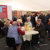 UFU members gathering at the Union stand at the Balmoral to chat with the team. Picture: UFU