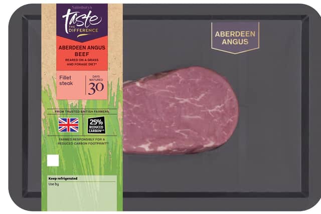The beef will be retailed as part of the Sainsbury’s Taste the Difference Aberdeen Angus beef range