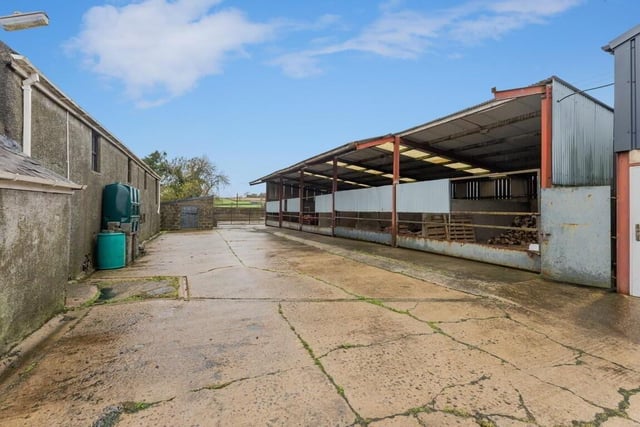 Range of outbuildings to include large general purpose shed, stables and stores. (Pic: Joyce Clarke)
