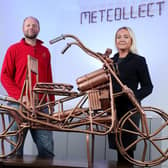 Metcollect Ltd, will take on title sponsorship for Down Royal’s final fixture of 2023 for a fourth year running. Taking place on Boxing Day, Metcollect’s feature sponsorship will include the Metcollect Oil Recycling Hunters Steeplechase which will no doubt continue to prove hugely popular following the Christmas festivities. Pictured is Geoff Angus, Managing Director of Metcollect and Emma Meehan, Chief Executive at Down Royal. Pic: PressEye