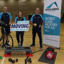 Derry City and Strabane District Council’s fitness coaches Sean Hargan, Rosie O'Brien and Ron McGowan launching the ‘Let’s Get Moving, Let’s Get Started’ initiative at the Foyle Arena. Picture: Tom Heaney, NW Presspics