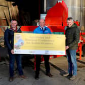 Chris Gill, Chair of the UFU Seeds and Cereals Committee, Robin Bolton, CAFRE Senior Crops Adviser and Barclay Bell UAS Chairman, encouraging attendees to book early for the upcoming Agronomy and Business Management Conference for arable growers on the 25 January.