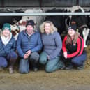 Edel Madden, United Feeds Ruminant Nutrition Adviser with David, Jayne and Charlotte Conn, Ardina Farm, Castlerock.