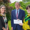 The Vaughan Trust Prize was presented to the top student on the BSc (Hons) Degree in Equine Management programme, Thalia O’Hare (Belfast) by Alan Warnock. Congratulating Thalia on her outstanding achievement was Jane Elliott (Head of Equine, Enniskillen Campus, CAFRE). Pic: CAFRE