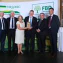Pictured (from left to right): Professor Frank O’Mara, Director of Teagasc; Michael Berkery, Chair of FBD Trust; Alex White, Chair of the Climate Change Advisory Council; Mary Dennehy, William Dennehy, dairy farmer and overall winner of the 2026 Teagasc/FBD Environmental Sustainability Awards; Tomás Ó Midheach, Chief Executive Officer of FBD; and Tom O’Dwyer, Head of Climate and Biodiversity, Knowledge Transfer, Teagasc.