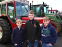Charlie Boyd, Daire McMullan and Ryan Moloney pictured at the Loughguile Church of Ireland tractor run. Picture Kevin McAuley/McAuley Multimedia