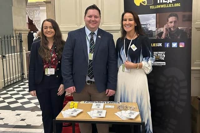 Young Farmers' Clubs of Ulster members Stuart Mills, Richard Beattie, Matthew Gordon and Helen Laird attended the Oxford Farming Conference. Picture: YFCU