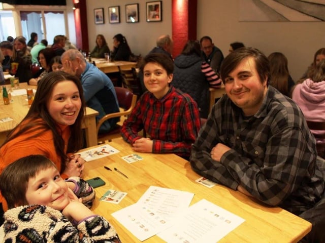 The Greba Bailies competing in the quiz